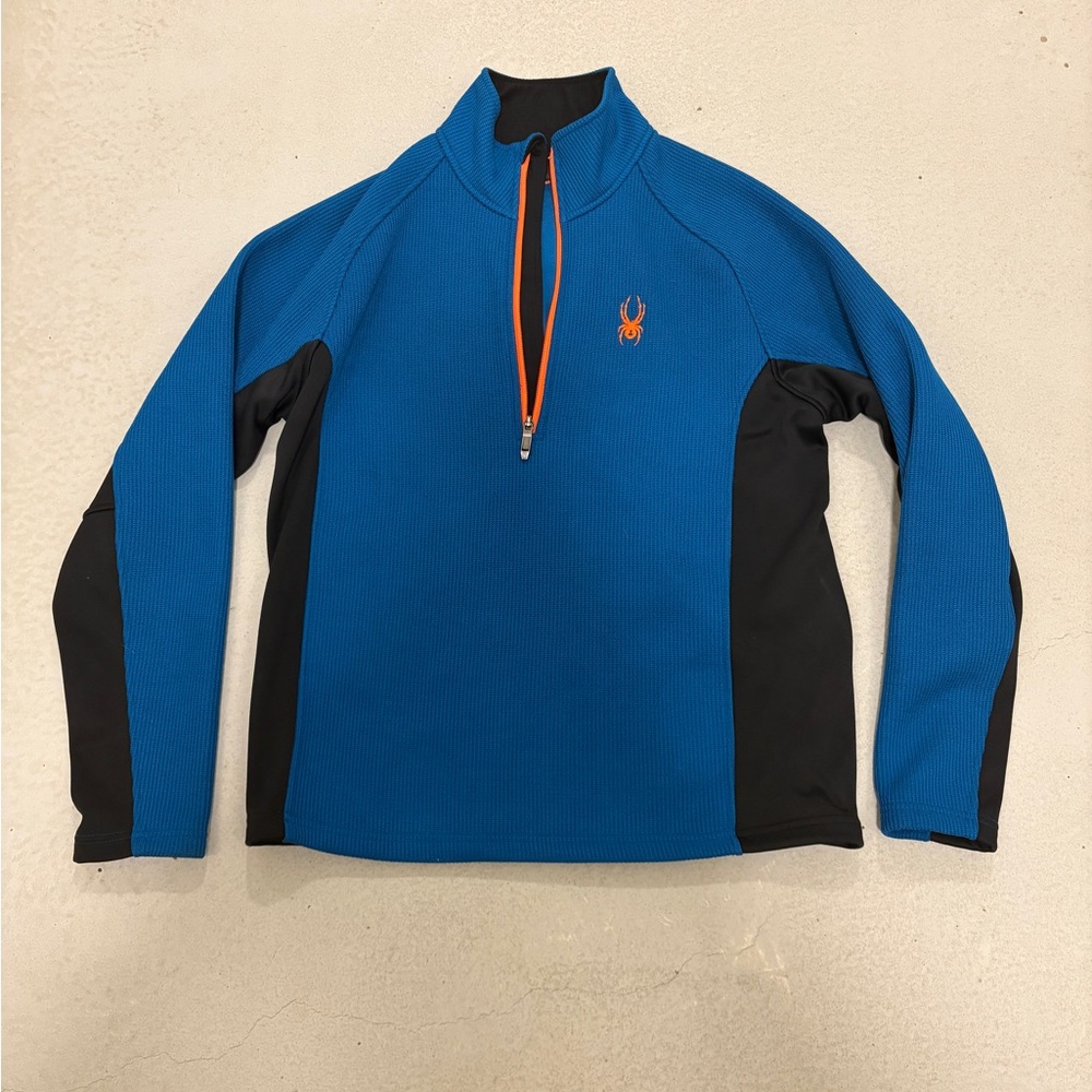 Spyder Blue and Black 1/2 Zip Outbound Sweater